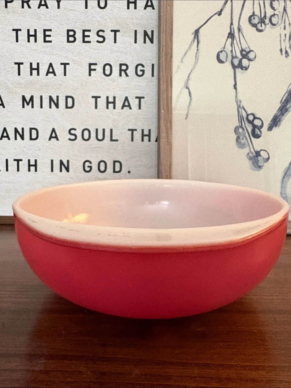 PYREX #024 Vintage 2-Quart Flamingo Pink Round Baking Dish